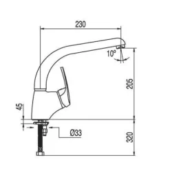 Grifo Monomando Fregadero Vertical Eco – Tres Griferia
