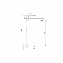 Grifo Monomando Lavabo Alto Blanco – Aroha – Galindo – 4605511 – LuxCover