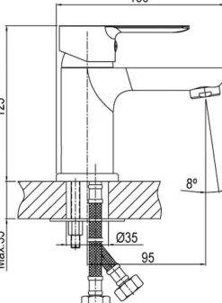 Grifo Monomando Lavabo Cromo – SKY – 01SKY100CR – AQG