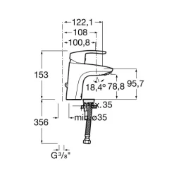 Grifo Monomando Para Lavabo – Roca – Monodin – A5A3298C00