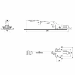 Grifo Pedal Mezclador (no Temporizado) Accionamiento Mediante Pedal. PRESTO 570 Montaje Suelo – 23970 – Presto Iberica