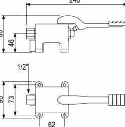 Grifo Pedal Mezclador Progresivo, Montaje A Suelo – 07IND1PMCR – AQG