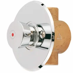 Grifo Temporizado Ducha Empotrada Un Agua Accionamiento Mediante Pulsador PRESTO 55 Plano Cromo – 55020 – Presto Iberica
