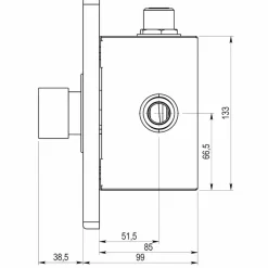 Grifo Temporizado Ducha Empotrada Mezclador Accionamiento Mediante Pulsador. PRESTO Alpa 90 Arte E Lux – 97951 – Presto Iberica