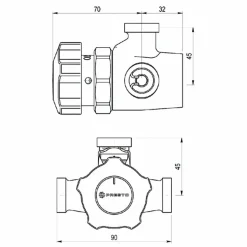 Grifo Temporizado Ducha Vista Mezclador Accionamiento Mediante Pulsador. PRESTO Alpa 80 Vista – PLE35011 – Presto Iberica