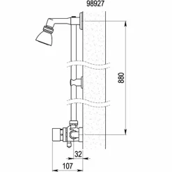 Grifo Temporizado Ducha Vista Mezclador Accionamiento Mediante Pulsador. PRESTO Conjunto Alpa 90 Arte Con Rociador Orientable (con Racores) – 98927 – Presto Iberica