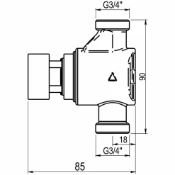 Grifo Temporizado Ducha Vista Un Agua Accionamiento Mediante Pulsador. PRESTO XT 65 – LEG65020 – Presto Iberica