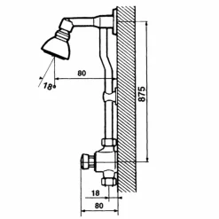 Grifo Temporizado Ducha Vista Un Agua Accionamiento Mediante Pulsador. PRESTO Conjunto 65 Con Rociador Orientable – 65050 – Presto Iberica
