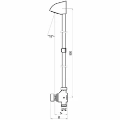 Grifo Temporizado Ducha Vista Un Agua Accionamiento Mediante Pulsador. PRESTO Conjunto XT 65 Con Rociador Antivandálico – LEG65040 – Presto Iberica