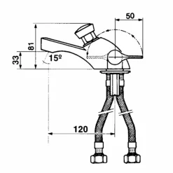 Grifo Temporizado Lavabo Mezclador Repisa Accionamiento Mediante Pulsador. PRESTO 3000 Eco – 10031 – Presto Iberica