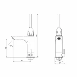 Grifo Temporizado Lavabo Mezclador Presto XT LM Palanca – 26242 – Presto Iberica