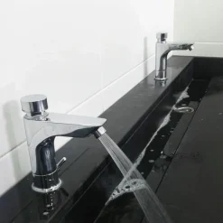 Grifo Temporizado Lavabo Mezclador Repisa Accionamiento Mediante Pulsador. PRESTO XT LM Eco – 11132 – Presto Iberica