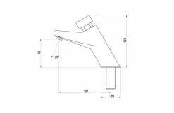 Grifo Temporizado Lavabo Un Agua Repisa Accionamiento Mediante Pulsador. PRESTO 105 L – 20912 – Presto Iberica