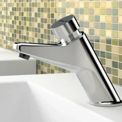 Grifo Temporizado Lavabo Un Agua Repisa Accionamiento Mediante Pulsador. PRESTO 105 L – 20912 – Presto Iberica