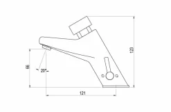 Grifo Temporizado Lavabo Mezclador Repisa Accionamiento Mediante Pulsador. PRESTO 105 LM – 20920 – Presto Iberica