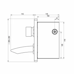 Grifo Temporizado Lavabo Mezclador Mural Empotrado Accionamiento Mediante Pulsador. PRESTO Arte CM – 66900 – Presto Iberica