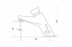 Grifo Temporizado Lavabo Mezclador Repisa Accionamiento Mediante Pulsador. PRESTO 105 LM Eco – 10921 – Presto Iberica