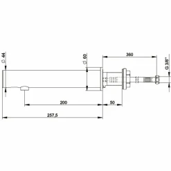 Grifo Temporizado Lavabo Un Agua Mural Por Sensor Accionamiento Mediante Sensor. PRESTO Linea TC – L – 57112 – Presto Iberica