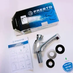 Grifo Temporizado Lavabo Un Agua Repisa Accionamiento Mediante Pulsador. PRESTO 605 – 34613 – Presto Iberica