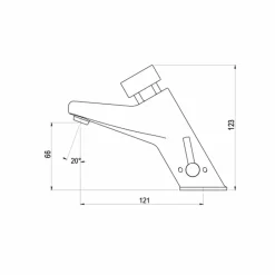 Grifo Temporizado Lavabo Mezclador Repisa Accionamiento Mediante Pulsador. PRESTO 105 LM Sin Llaves De Paso Pack 3 Unidades 20921 – PA-20921 – Presto Iberica