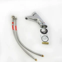 Grifo Temporizado Lavabo Mezclador Repisa Accionamiento Mediante Pulsador. PRESTO 105 LM Sin Llaves De Paso Pack 3 Unidades 20921 – PA-20921 – Presto Iberica