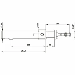 Grifo Temporizado Lavabo Mezclador Mural Por Sensor Accionamiento Mediante Sensor. PRESTO Linea TC – LM – 57104 – Presto Iberica