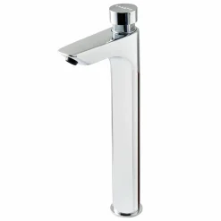 Grifo Temporizado Lavabo Un Agua Repisa Accionamiento Mediante Pulsado Cromo PRESTO XT L Alto – 26551 – Presto Iberica