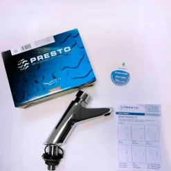 Grifo Temporizado Lavabo Un Agua Repisa Accionamiento Mediante Pulsador PRESTO 105 L Pack 3 Unidades 20900 – PA-20900 – Presto Iberica