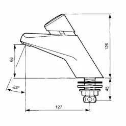 Grifo Temporizado Lavabo Un Agua Repisa Accionamiento Mediante Pulsador. PRESTO 2000 Eco – 10003 – Presto Iberica