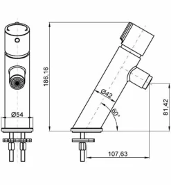 Grifo Temporizado Mezclador Lavabo Caudal Estándar – 07425M.S – Nofer