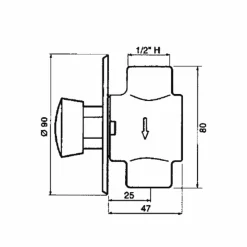 Grifo Temporizado Urinario Empotrado Accionamiento Mediante Pulsador. PRESTO 27 Embellecedor Plano – 31709 – Presto Iberica