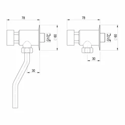 Grifo Temporizado Urinario Visto Accionamiento Mediante Pulsador. PRESTO XT U – ABT26706 – Presto Iberica