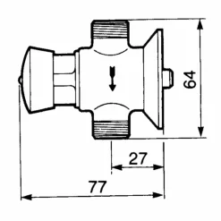 Grifo Temporizado Urinario Visto Accionamiento Mediante Pulsador. PRESTO 12 – 95632 – Presto Iberica