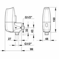 Grifo Temporizado Urinario Sensor Visto Accionamiento Mediante Sensor. PRESTO 8400 Nuevo – 55371 – Presto Iberica