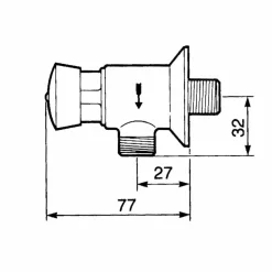 Grifo Temporizado Urinario Visto Accionamiento Mediante Pulsador. PRESTO 12 A – 95638 – Presto Iberica