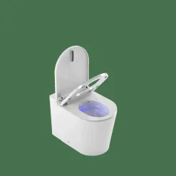 Inodoro A Suelo Con Cisterna Incorporada Con Función De Lavado Agua Fria Y Caliente Smart Toilet Con Display Blanco – Rada + – Mizubath -HNMRADA0010024