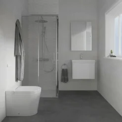 Inodoro A Suelo Con Cisterna Incorporada Con Función De Lavado Agua Fria Y Caliente Smart Toilet Con Display Blanco – Rada + – Mizubath -HNMRADA0010024