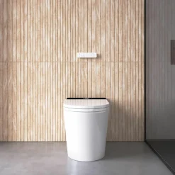 Inodoro A Suelo Con Cisterna Incorporada Con Función De Lavado Agua Fria Y Caliente Smart Toilet Con Display Negro – Rada + – Mizubath – HNMRADA0010023