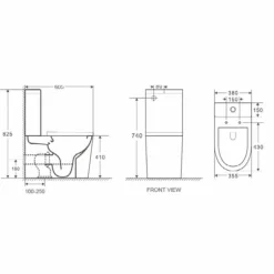 Inodoro BTW Compacto Rimless Turín – 09382 – Aquore