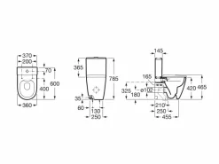 Inodoro Completo Compacto Rimless Con Salida Dual (incluye Taza, Cisterna De Alimentación Inferior Y Tapa) – Ona – Roca – A342688000/A341681000/A801E20001