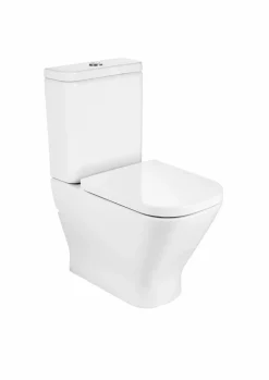 Inodoro Completo Compacto Adosado A Pared Con Salida Dual (incluye Taza, Cisterna De Alimentación Inferior Y Tapa Amortiguada De Supralit®) – The Gap Square – Roca – A342472000/A341470000/A80173200B