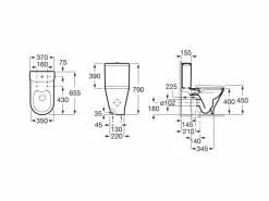 Inodoro Completo Con Salida Dual (incluye Taza Rimless, Cisterna De Alimentación Inferior Y Tapa) – The Gap Round – Roca – A3420N8000/A3410N0000/A801D10001