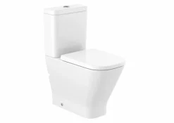 Inodoro Completo De Altura Confort Con Salida Dual (incluye Taza Rimless, Cisterna De Alimentación Lateral Y Tapa De Supralit® Con Caída Amortiguada) – The Gap Square – Roca – A3421AC000/A341471000/A80147200B