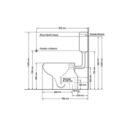 Inodoro En Porcelana De Fijación Al Suelo Con Diseño Ergonómico – Prestowash 730 – Presto Equip – 87301