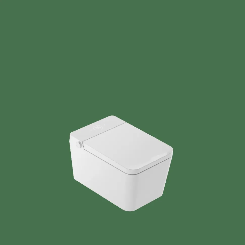 Inodoro Suspendido Con Función De Lavado Agua Fria Y Caliente Smart Toilet Con Display Blanco – Isla – Mizubath – HNMISLA0010012