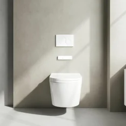 Inodoro Suspendido Con Función De Lavado Agua Fria Y Caliente Smart Toilet Con Display Blanco – Rada – Mizubath – HNMRADA0010012