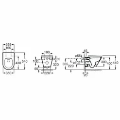 Inodoro Suspendido Con Salida Horizontal Y Fijaciones Ocultas (incluye Taza Rimless Y Tapa) – The Gap Round – Roca – A3460NL000/A801D10001