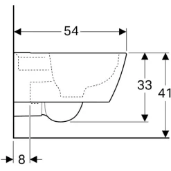 Inodoro Suspendido ICon Square, Fondo Profundo, Rimfree – Geberit