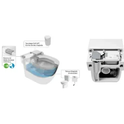 In-Tank® Inodoro De Pie Adosado A Pared Con Tanque Integrado (incluye Tapa Y Asiento) – Roca – A893303000