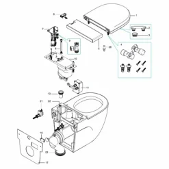 In-Tank® Inodoro De Pie Adosado A Pared Con Tanque Integrado (incluye Tapa Y Asiento) – Roca – A893303000
